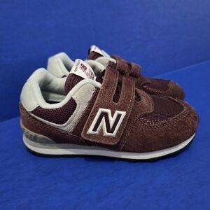 New Balance Kids' Burgundy Sneakers